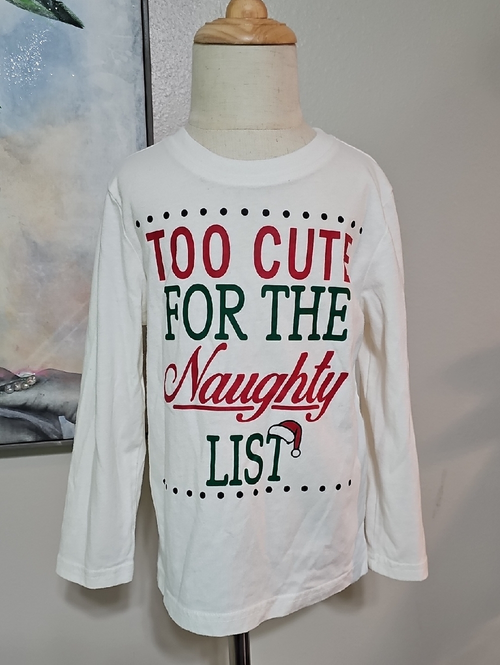 3 for $10 🎄 North Pole Trading Co. "Too Cute For The Naughty List" Shirt 4T